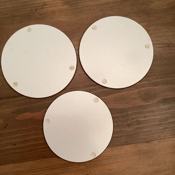 Set of 3 Temptations by Tara Old World Yellow Glass Trivet Set Temp-Tations - Picture 2 of 5